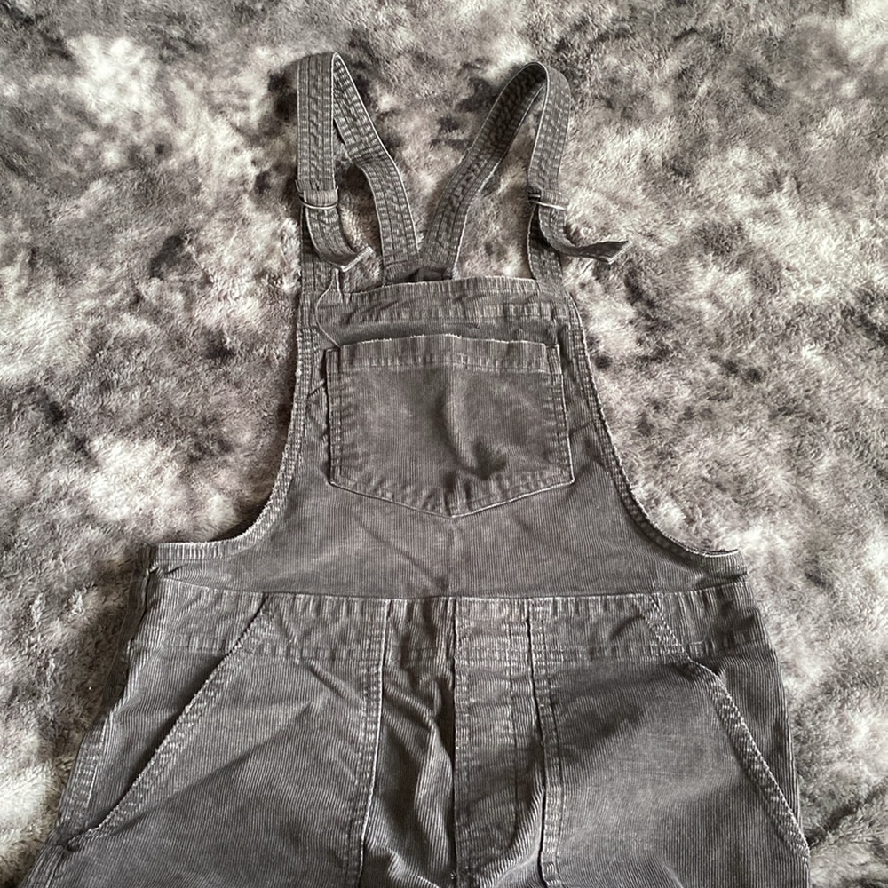 Aerie Black Corduroy Overalls XS - Picture 2 of 6